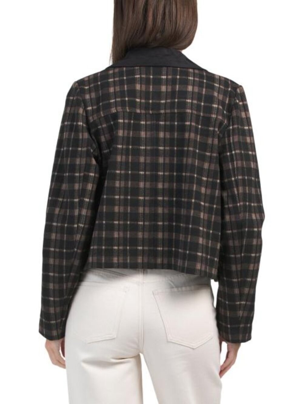 BAGATELLE COLLECTION Cropped Jacket With Mixed Collar - Picture 2 of 2